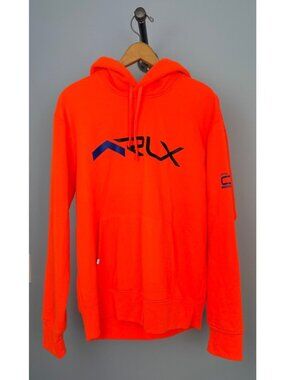 RLX Ralph Lauren Bright Orange Hooded Sweatshirt Large Championship Series